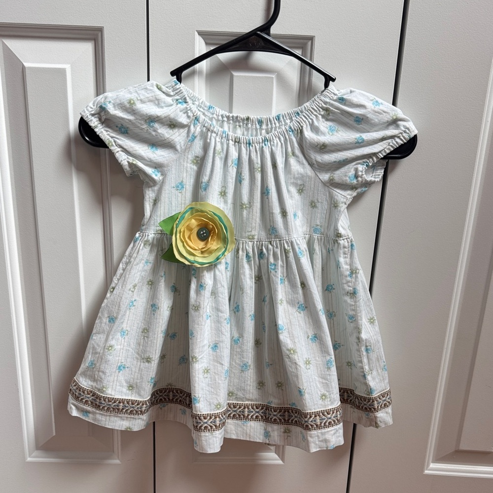 Matilda Jane White and Blue Floral Kids Blouse Platinum Collection.